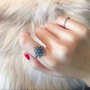✨Pandora Silver Crystallized Snowflake CZ Ring